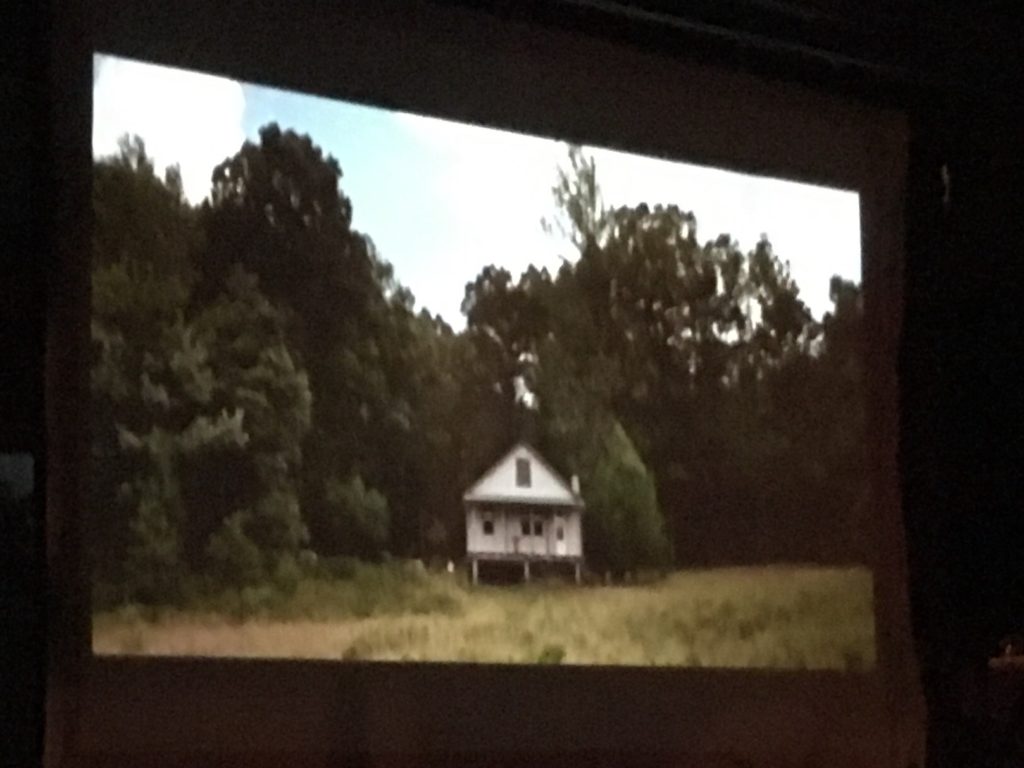 Movie scene at Oak Mountain Hideaway cabin